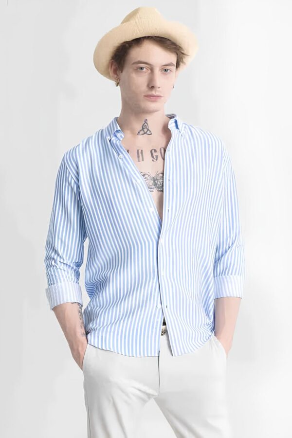 Comfort Striped Pure Cotton Unisex Shirt by Polo Imperial
