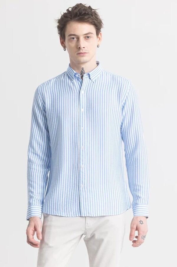 Comfort Striped Pure Cotton Unisex Shirt by Polo Imperial - Image 2