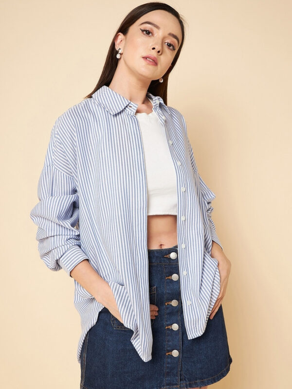 Comfort Striped Pure Cotton Unisex Shirt by Polo Imperial - Image 5