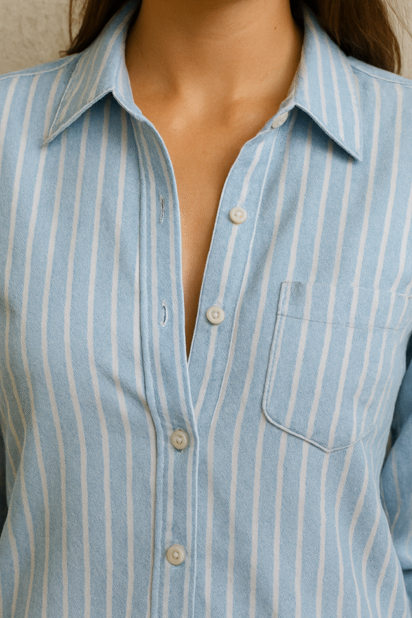 Comfort Striped Pure Cotton Unisex Shirt by Polo Imperial - Image 6